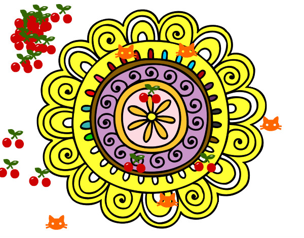 Dibujo Mandala alegre pintado por teresita77