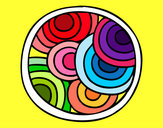 Dibujo Mandala circular pintado por xavi-7