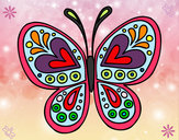 Dibujo Mandala mariposa pintado por skeria