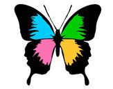 Dibujo Mariposa con alas negras pintado por cristinaro