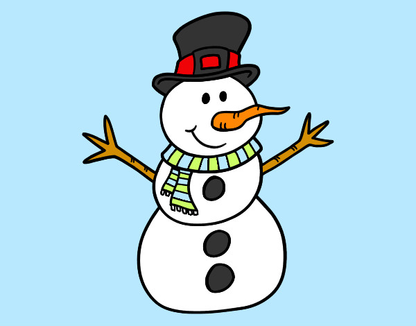  Muñeco de nieve con sombrero