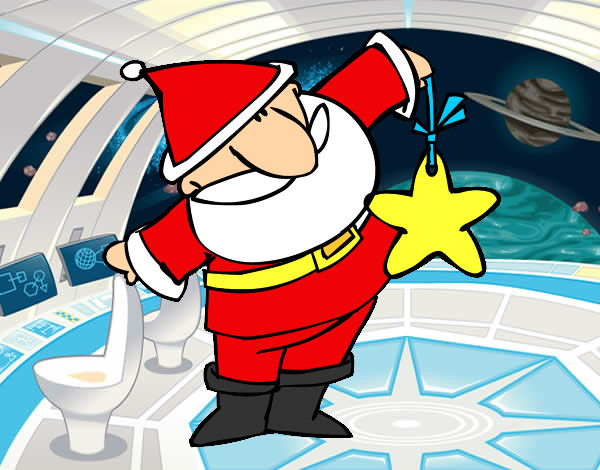 Papá Noel con una estrella