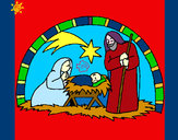 Dibujo Pesebre de navidad pintado por sandiego3