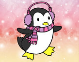 Dibujo Pingüino con bufanda pintado por jabalera