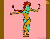 Dibujo Princesa mora bailando pintado por yireth