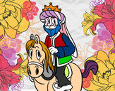 Dibujo Rey Gaspar a caballo pintado por Martina737