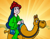 Dibujo Rey Melchor en camello pintado por sebas2006