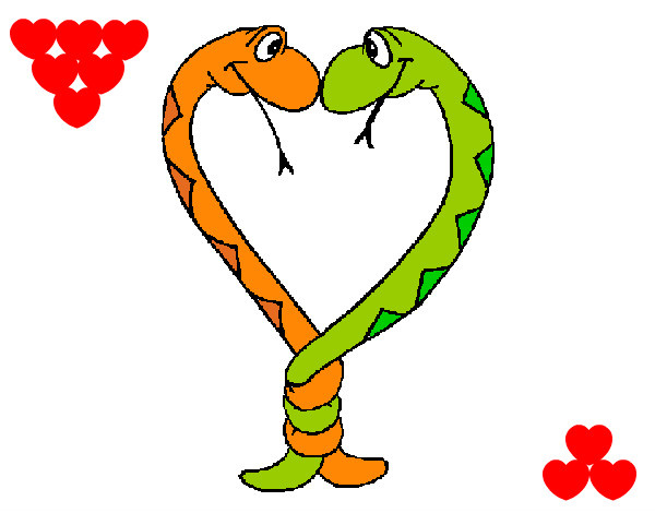 Dibujo Serpientes enamoradas pintado por Summer-21