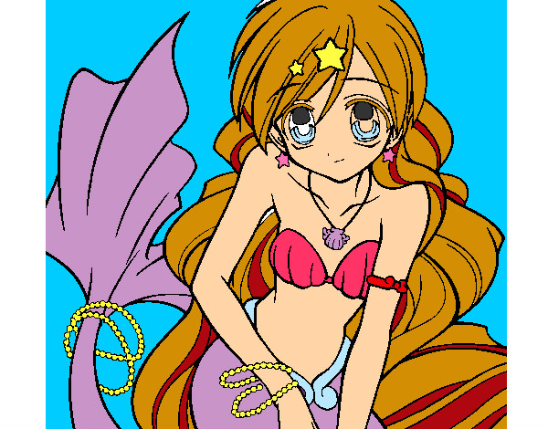 Dibujo Sirena 3 pintado por skeria