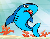 Dibujo Tiburón nadando pintado por SinaiV