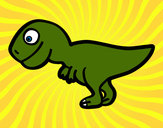 Dibujo Tiranosaurio rex joven pintado por Peluchos