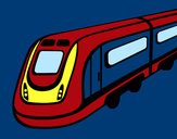 Dibujo Tren de alta velocidad pintado por amalia