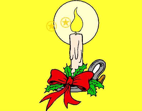 Dibujo Vela de navidad 3 pintado por melyna