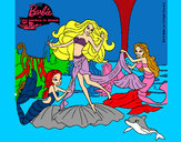 Dibujo Barbie con sirenas pintado por kittylove