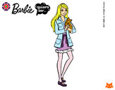 Dibujo Barbie con un gatito pintado por fatucha