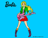 Dibujo Barbie guitarrista pintado por kittylove