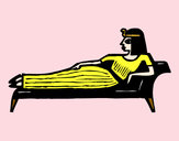 Dibujo Cleopatra tumbada pintado por charito