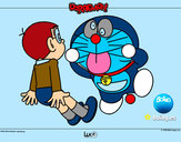 Dibujo Doraemon y Nobita pintado por I99BBGJFCI