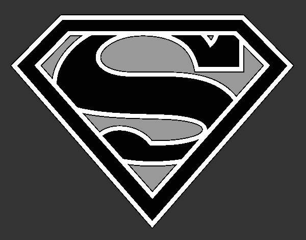Dibujo de Escudo de Superman pintado por Charito en Dibujos.net el día  27-12-13 a las 19:14:22. Imprime, pinta o colorea tus propios dibujos!