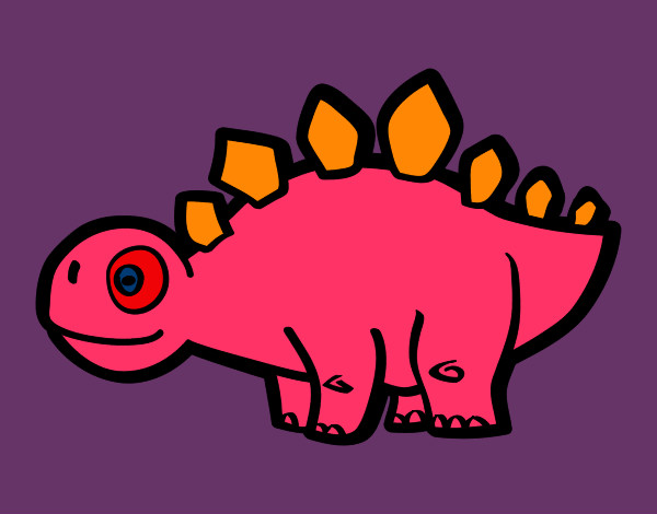 Dibujo Estegosaurio joven pintado por judit08