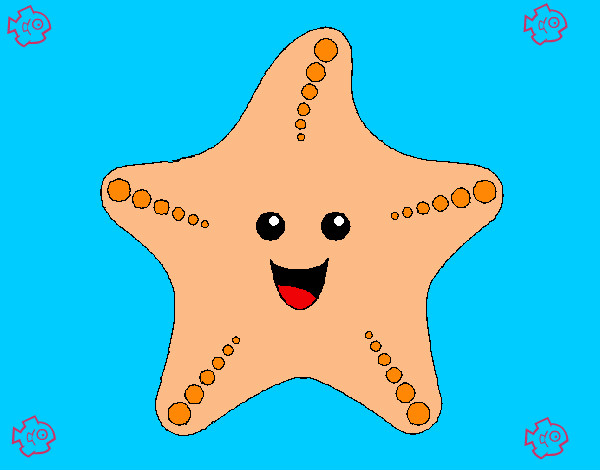 Dibujo Estrella de mar 1 pintado por superbea