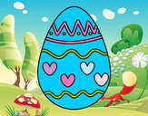 Dibujo Huevo con corazones pintado por ARIC