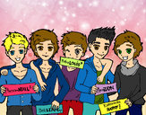 Dibujo Los chicos de One Direction pintado por karidme