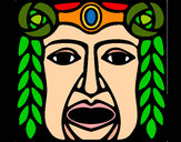 Dibujo Máscara Maya pintado por superbea