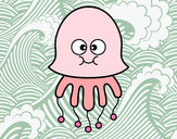 Dibujo Medusa divertida pintado por superbea