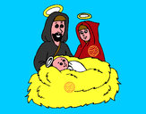 Dibujo Natividad pintado por eduwin 