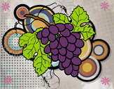 Dibujo Racimo de uvas pintado por 0000000