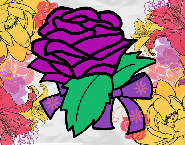 Dibujo Rosa, flor pintado por lilima