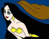 Dibujo Sirenita Ariel pintado por charito