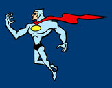 Dibujo Superhéroe poderoso pintado por Violedavid