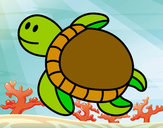 Dibujo Tortuga nadando pintado por superbea