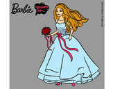 Dibujo Barbie vestida de novia pintado por Silvia9