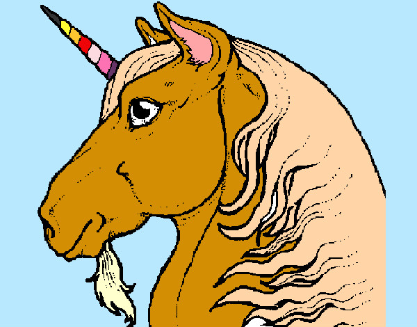 Dibujo Cabeza de unicornio pintado por carlicha