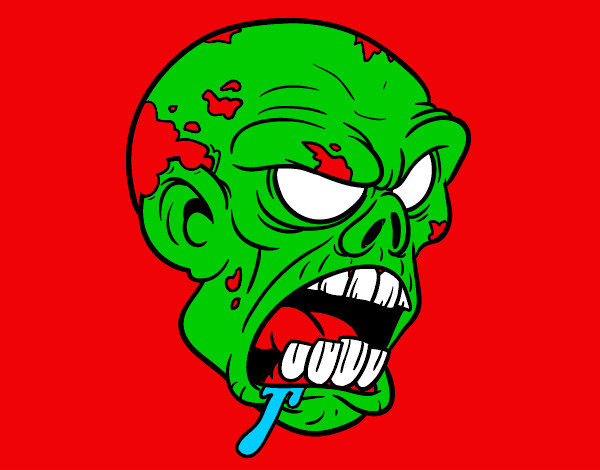 Dibujo Cabeza de zombi pintado por kevonzky