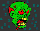 Dibujo Cabeza de zombi pintado por z12345