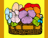 Dibujo Cesta de flores 12 pintado por ebria 