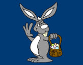 Dibujo Conejo con una cesta pintado por queyla