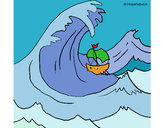 Dibujo Gran ola pintado por Opuntia