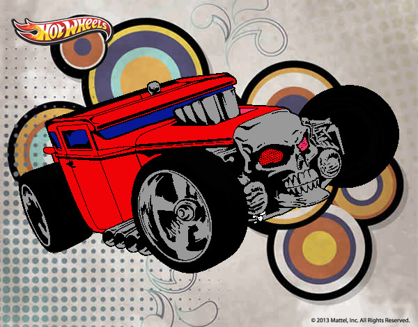 Dibujo Hot Wheels Bone Shaker pintado por ADAG