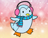 Dibujo Pingüino con bufanda pintado por Monica271