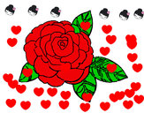 Dibujo Rosa 2 pintado por leidybello