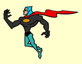 Dibujo Superhéroe poderoso pintado por Daivan