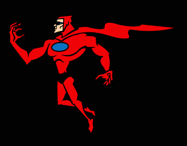 Dibujo Superhéroe poderoso pintado por Jesse