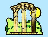 Dibujo Templo de Zeus Olímpico pintado por anto22