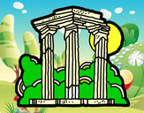Dibujo Templo de Zeus Olímpico pintado por superbenji
