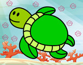 Dibujo Tortuga nadando pintado por cllb2